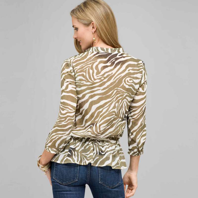 Animal Print Blouse, Multi, large image number 1
